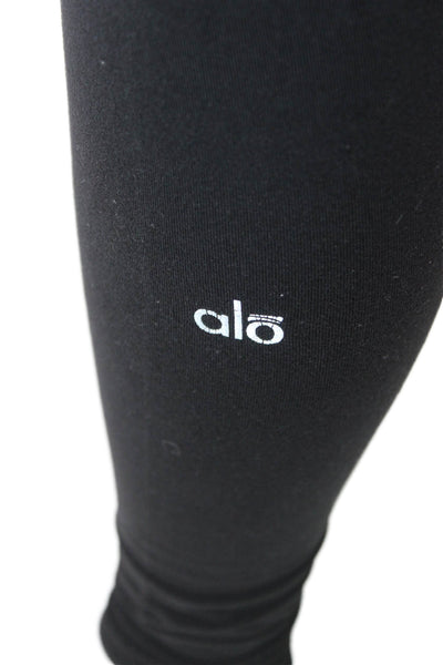 Alo Womens Leggings Ankle Black Nylon Size S