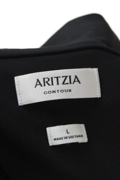 Aritzia Women Black Halter Sleeveless Basic Tank Nylon Pullover Size L