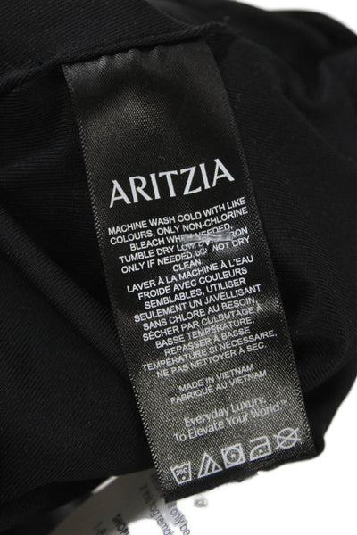 Aritzia Women Black Halter Sleeveless Basic Tank Nylon Pullover Size L
