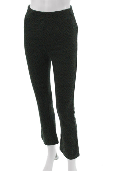 Free People Women Dress Pants Multicolor Geometric Zip Inseam 26 Size 2