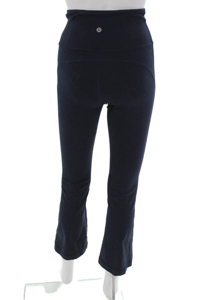 Lululemon Womens Cropped Nylon Leggings Blue Size 2