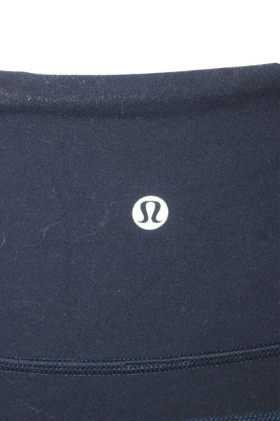 Lululemon Womens Cropped Nylon Leggings Blue Size 2