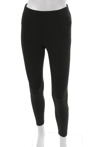 Liverpool Los Angeles Womens Ankle Leggings Green Check Viscose Size 2
