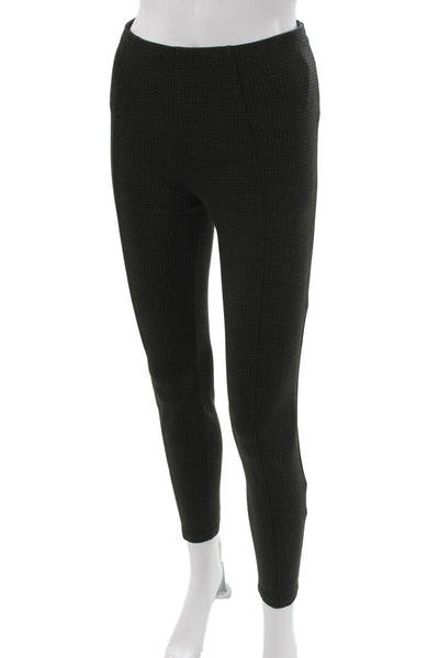 Liverpool Los Angeles Womens Ankle Leggings Green Check Viscose Size 2