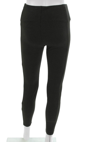Liverpool Los Angeles Womens Ankle Leggings Green Check Viscose Size 2