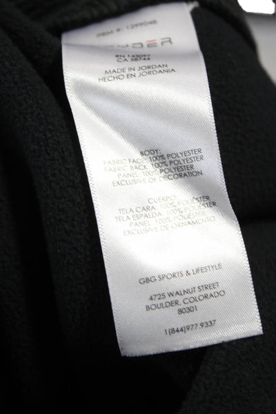 Spyder Mens Track Jacket Black Zip Polyester Size M