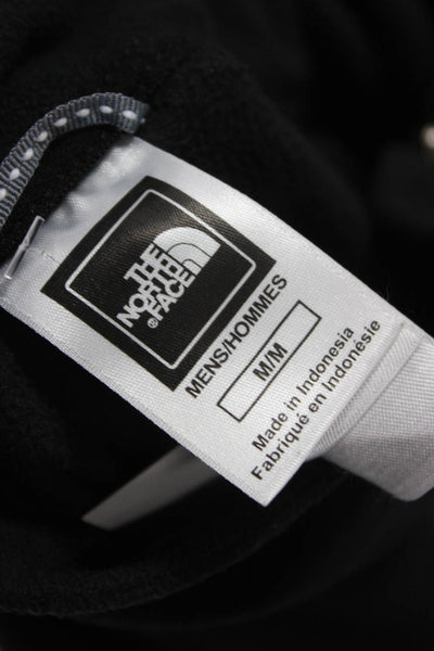 The North Face Mens Black Pullover Sweatshirt Mock Neck Zip Polyester Size M