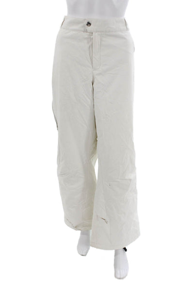 Spyder Women Snow Pants White Polyester Size 18