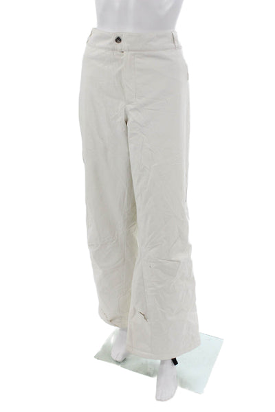 Spyder Women Snow Pants White Polyester Size 18