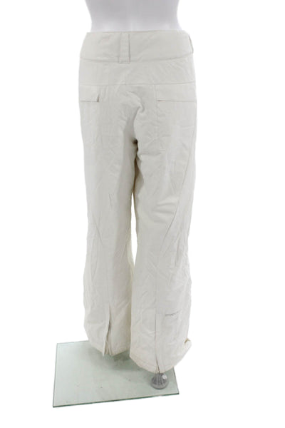 Spyder Women Snow Pants White Polyester Size 18