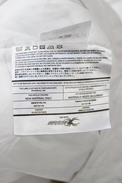 Spyder Women Snow Pants White Polyester Size 18