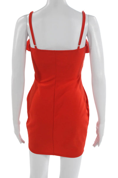 Blue Blush Women Bodycon Red Dress Sleeveless V-Neck Pullover Size S