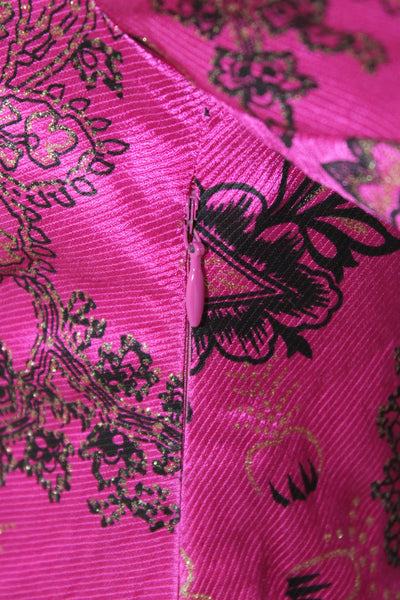 3.1 Phillip Lim Womens Fit & Flare Dress Pink Satin Floral Size 4