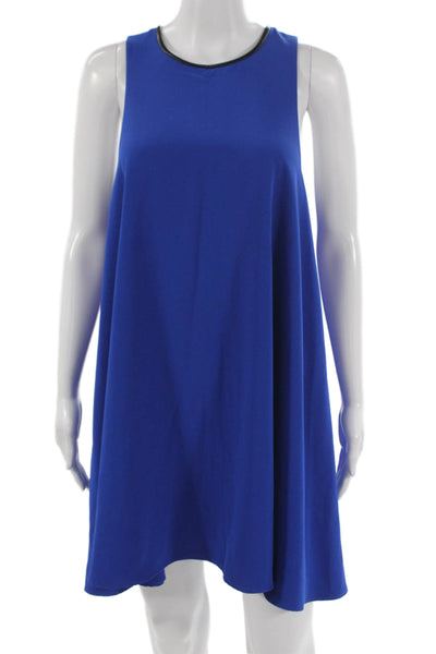 T Alexander Wang Women Shift Dress Blue Sleeveless Round Neck Button Size 8