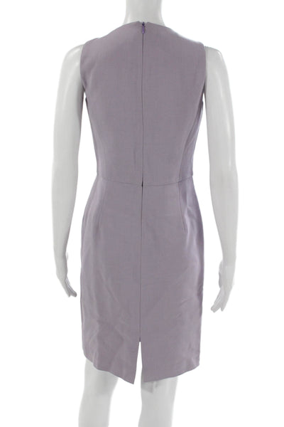 Michael Kors Womens Sheath Purple Square Neck Knee Length Dress Size 4