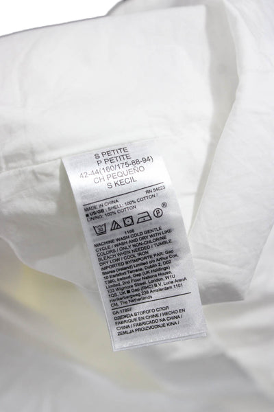 Banana Republic Women Trapeze White Sleeveless Dress Size S