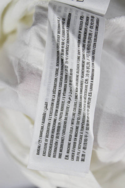 Abercrombie & Fitch Womens Cropped Linen Pants White Zip Size XS