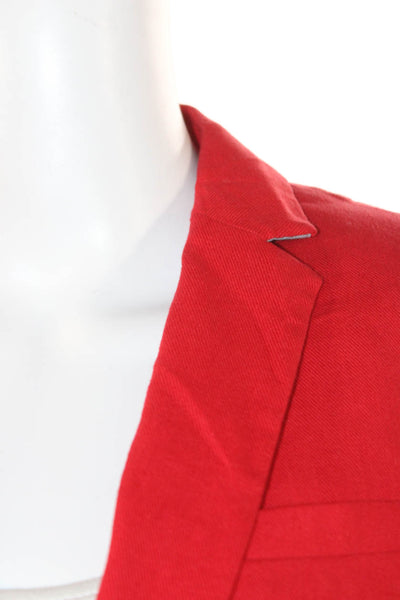 Banana Republic Womens Red Linen Blend Blazer Size 0