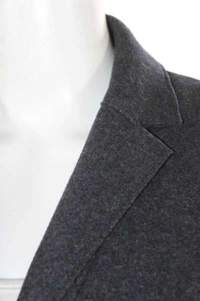 Banana Republic Womens Overcoat Blue Wool Long Sleeve Size XS