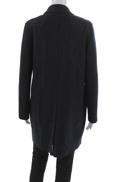 Banana Republic Womens Overcoat Blue Wool Long Sleeve Size XS