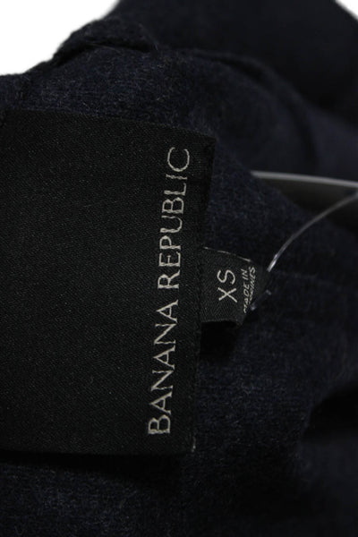 Banana Republic Womens Overcoat Blue Wool Long Sleeve Size XS
