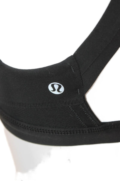 Lululemon Womens Crossed Strap Detail Sports Bra Black Size S