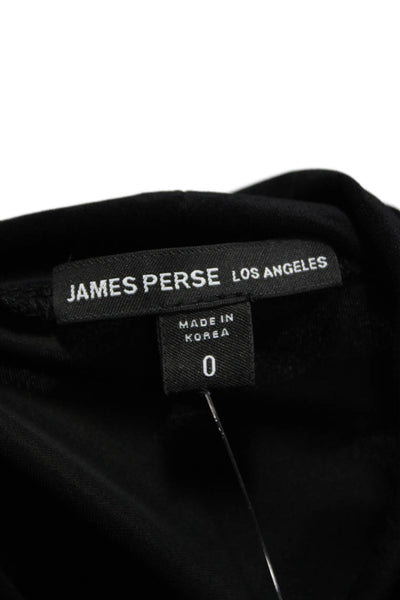 James Perse Womens Black Turtleneck Tunic 3/4 Sleeve Size 0