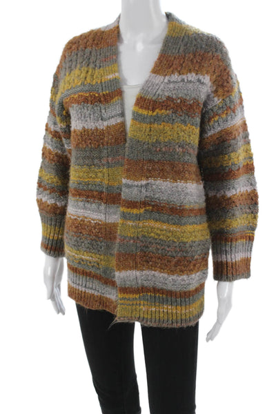 Anthropologie Womens Cardigan Striped V-Neck Longsleeve Petite Size XS