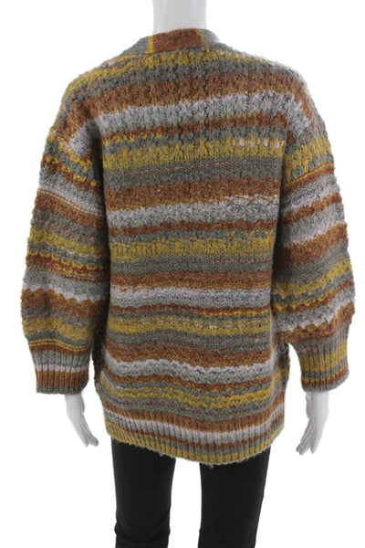 Anthropologie Womens Cardigan Striped V-Neck Longsleeve Petite Size XS