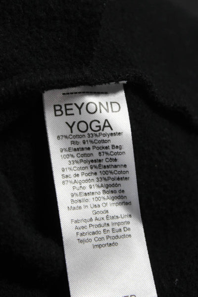 Beyond Yoga Womens Basic Jacket Black Long Sleeve Drawstring Size XS