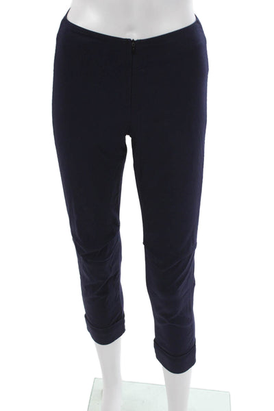 Porto Women Capri Pants Blue Viscose Zip Size 00