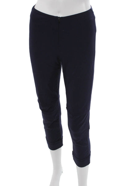 Porto Women Capri Pants Blue Viscose Zip Size 00