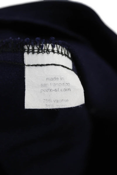 Porto Women Capri Pants Blue Viscose Zip Size 00