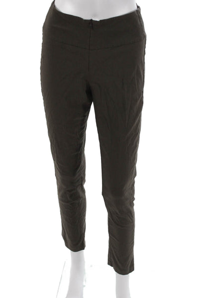 Porto Women Ankle Pants Brown Viscose Zip 26in Inseam Size 1