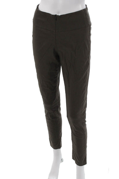 Porto Women Ankle Pants Brown Viscose Zip 26in Inseam Size 1