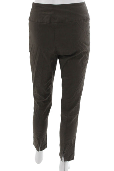 Porto Women Ankle Pants Brown Viscose Zip 26in Inseam Size 1