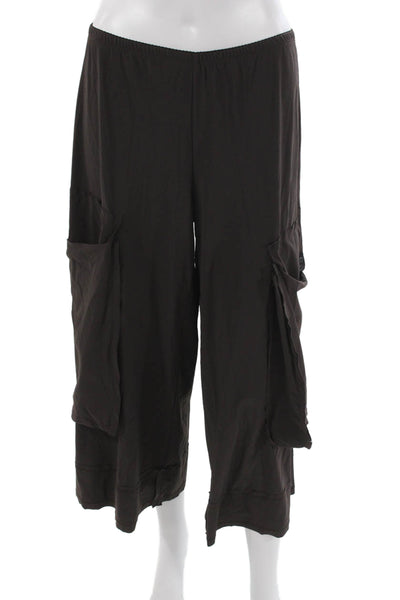 Porto Womens Cargo Pants Brown Polyamide Pull On Inseam 23 Size 0