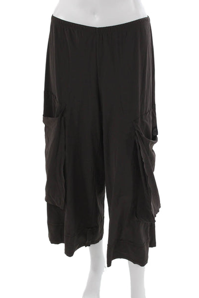 Porto Womens Cargo Pants Brown Polyamide Pull On Inseam 23 Size 0