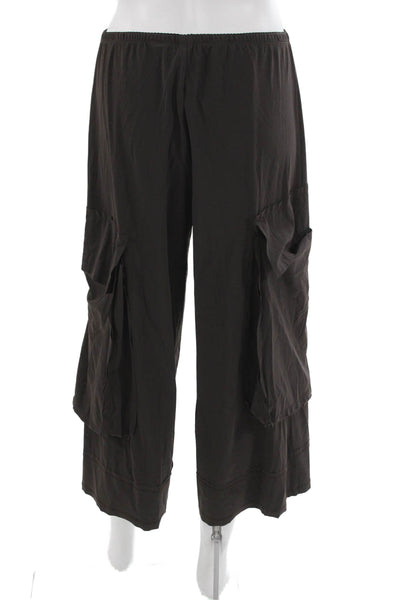 Porto Womens Cargo Pants Brown Polyamide Pull On Inseam 23 Size 0