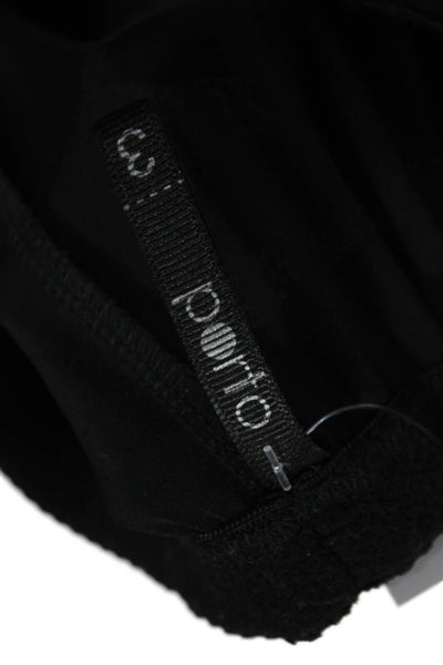 Porto Women Capri Pants Black Striped Nylon Pull On Size 3