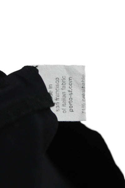 Porto Women Capri Pants Black Striped Nylon Pull On Size 3