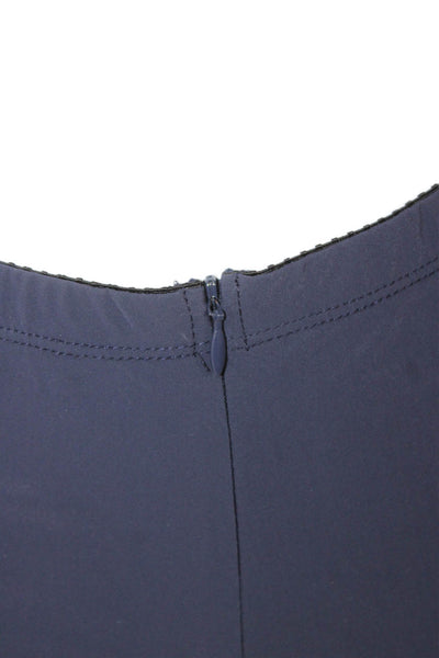 Porto Women Ankle Pants Blue Nylon Zip Solid Size 0