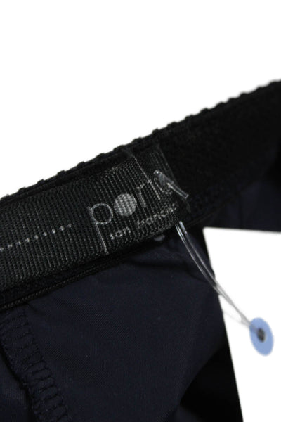 Porto Women Ankle Pants Blue Nylon Zip Solid Size 0