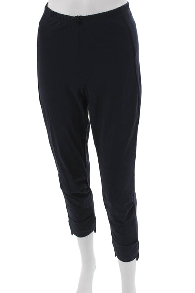Porto Womens Capri Leggings Blue Nylon Solid Size 1