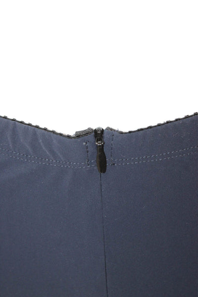 Porto Womens Capri Leggings Blue Nylon Solid Size 1