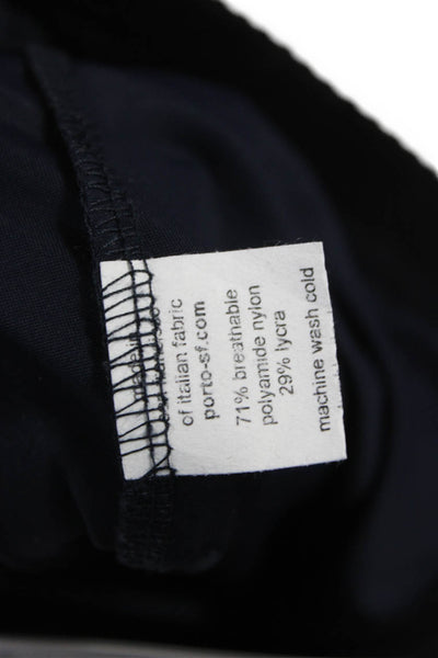 Porto Womens Capri Leggings Blue Nylon Solid Size 1