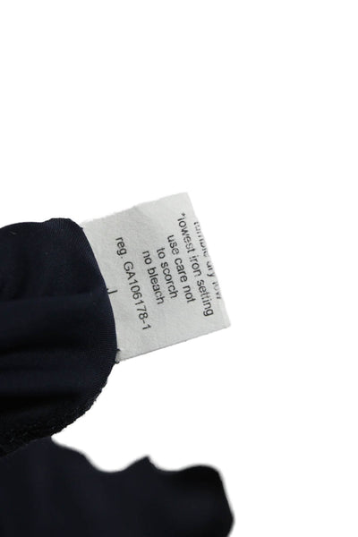Porto Womens Capri Leggings Blue Nylon Solid Size 1