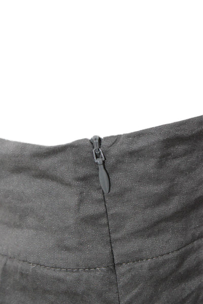 Porto Women Straight Pencil Skirt Gray Zip Cotton Size 1