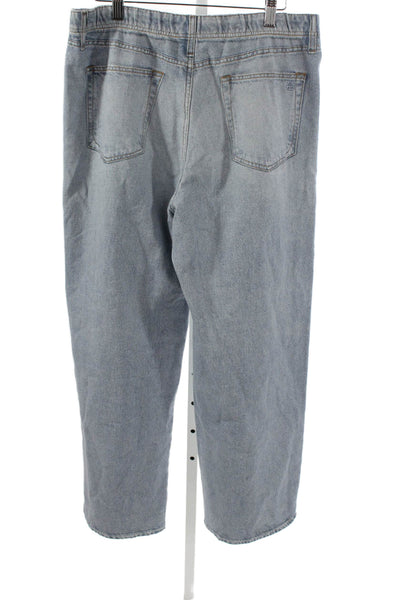 Rag & Bone Womens Straight Jeans Blue Cotton Size L