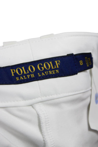 Polo Golf Ralph Lauren Womens White Mini Skirt Polyester Button Size 8